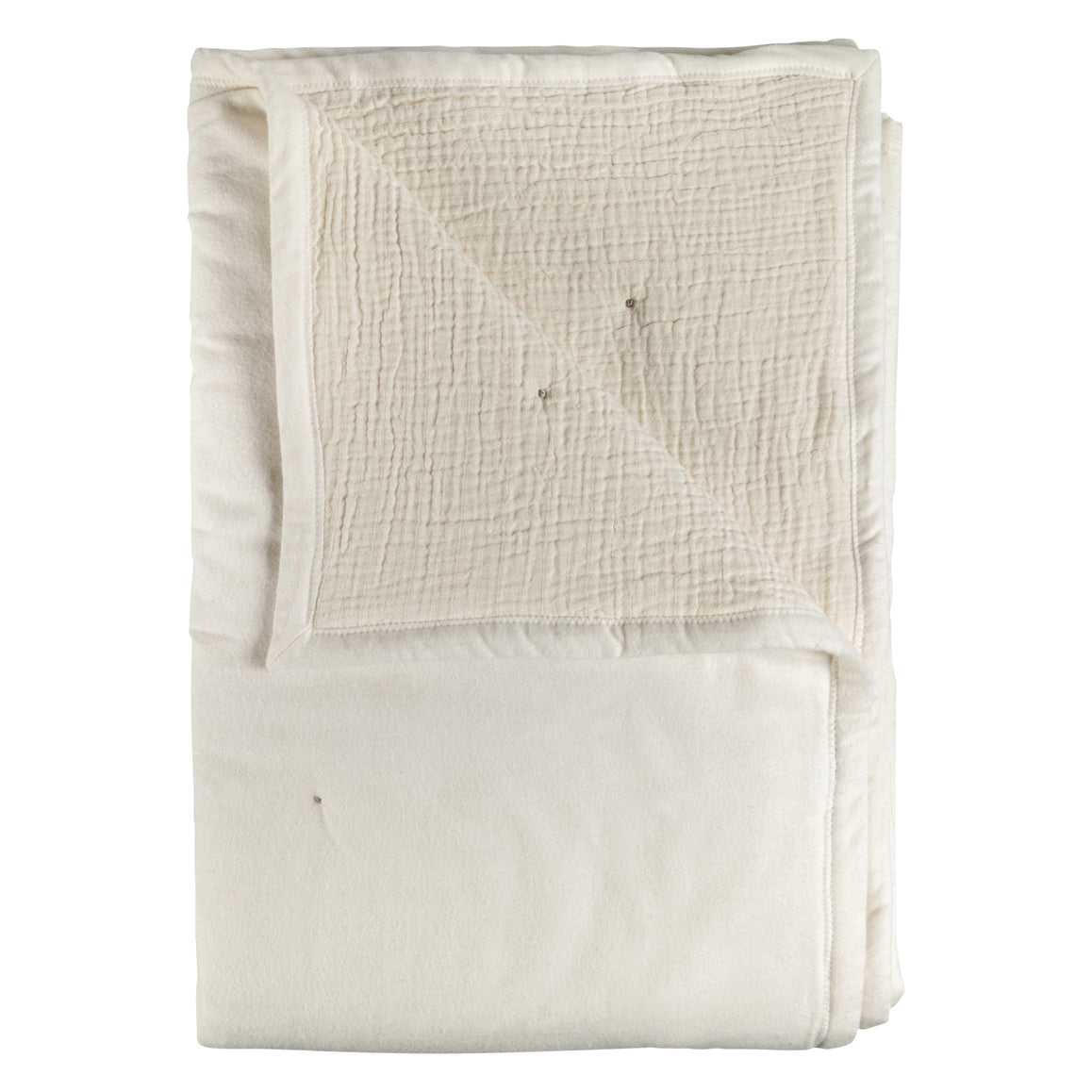 Soft baby blanket by Annur in cream colour  at The Archive Store