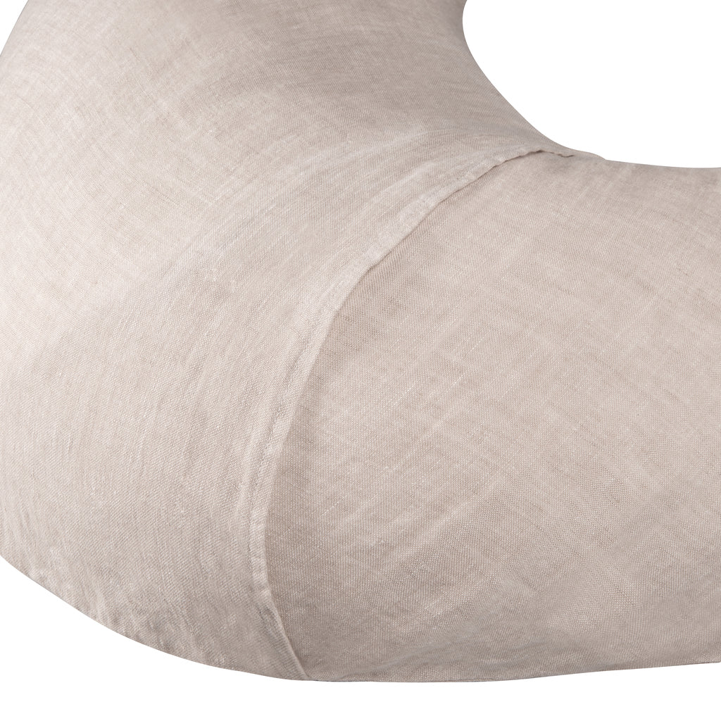 Linen Nursing Pillow Cover Naturel