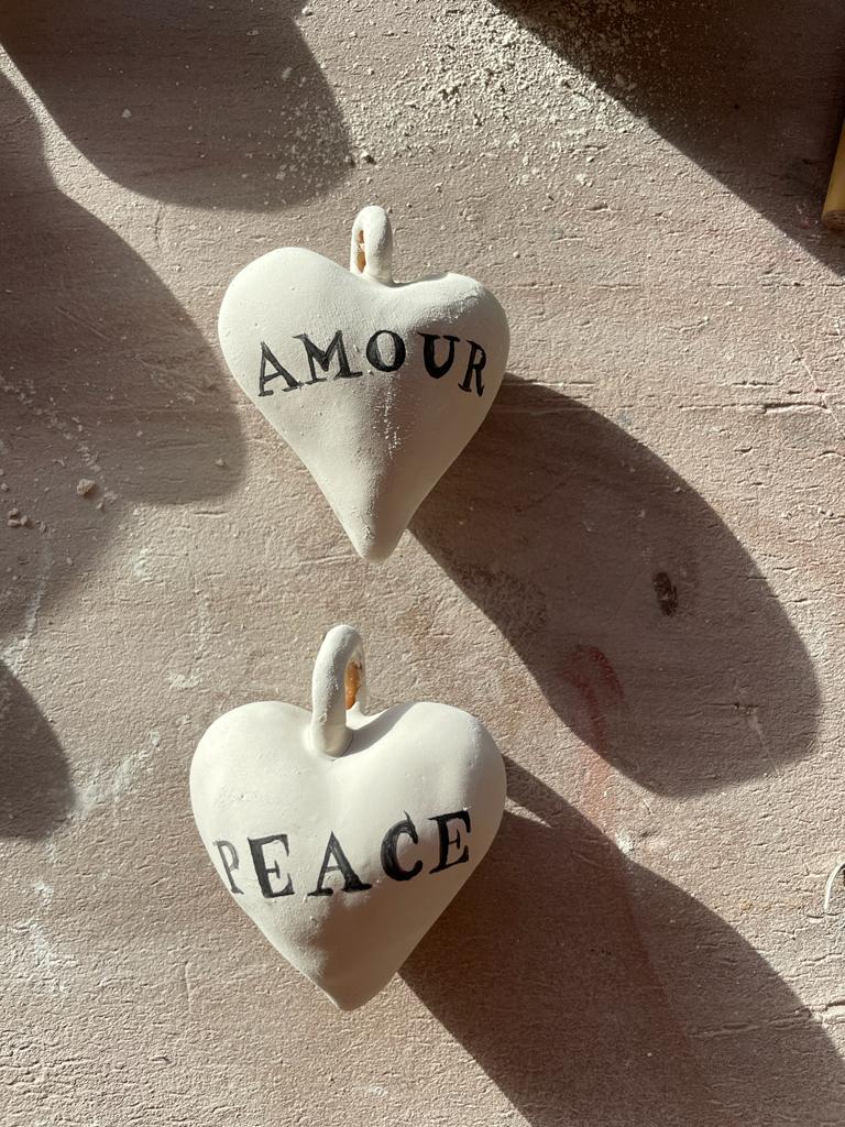 Heart ornaments - set of 2