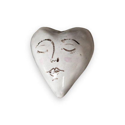 Porcelain Moon Face Heart