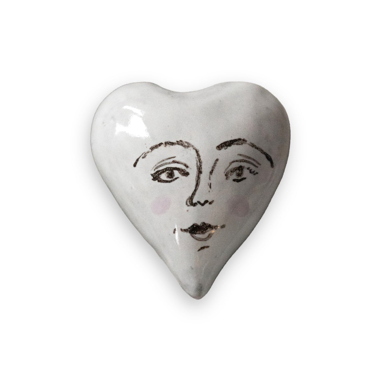 Porcelain Moon Face Heart