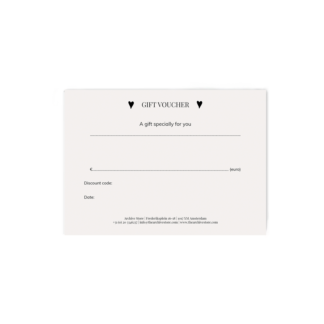 Archive Store Physical Gift Card &