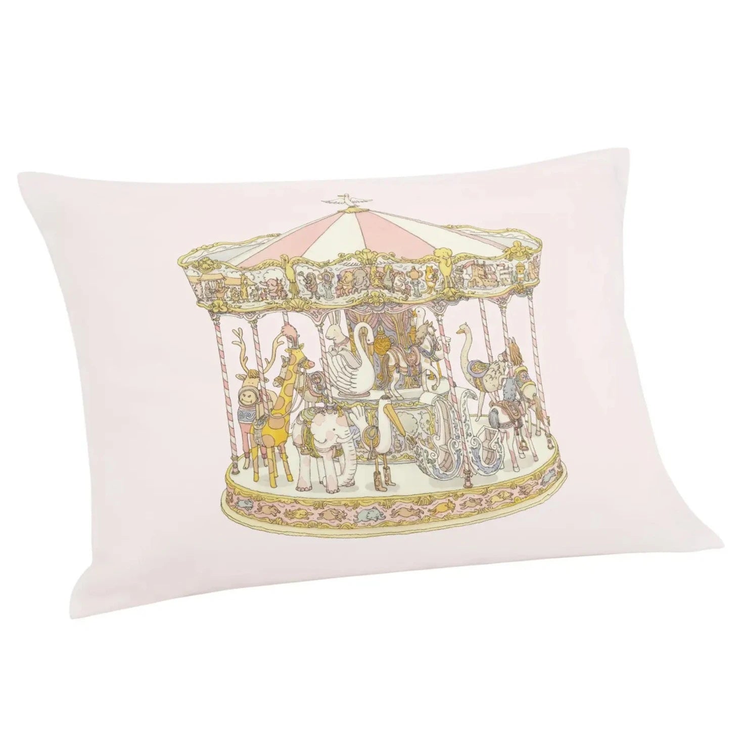 Satin Cushion - Carousel Pink