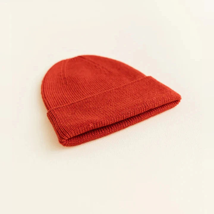 Fonzie Merino Beanie Newborn Red