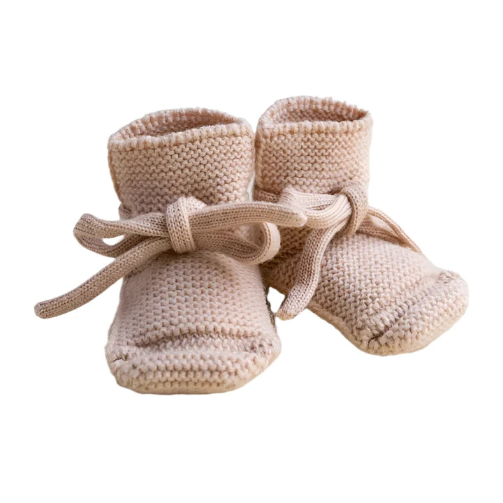 Merino Baby Booties Apricot