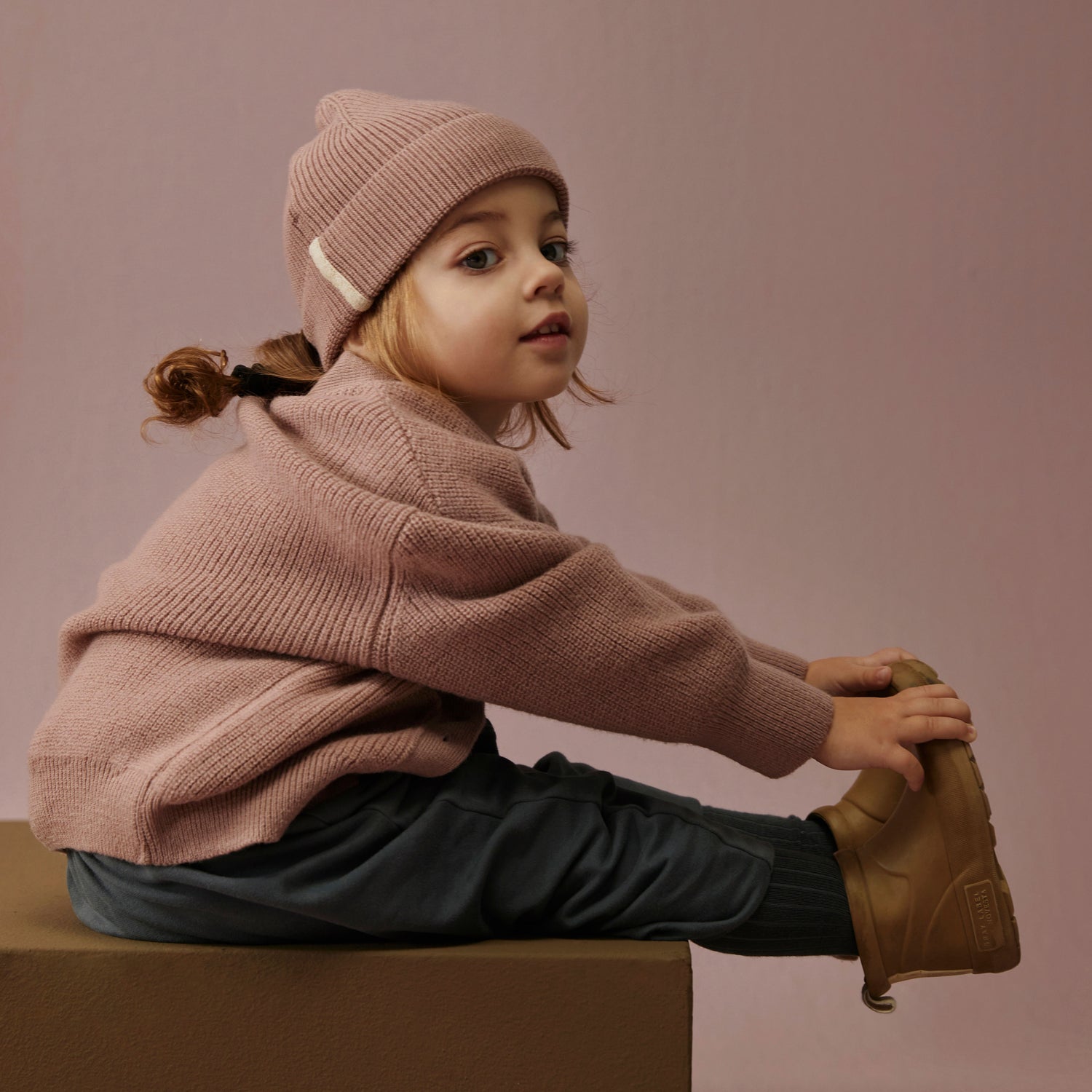 Baby Knitted Cardigan Berry