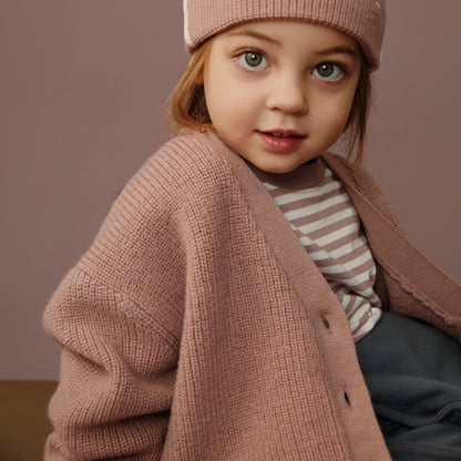 Baby Knitted Cardigan Berry