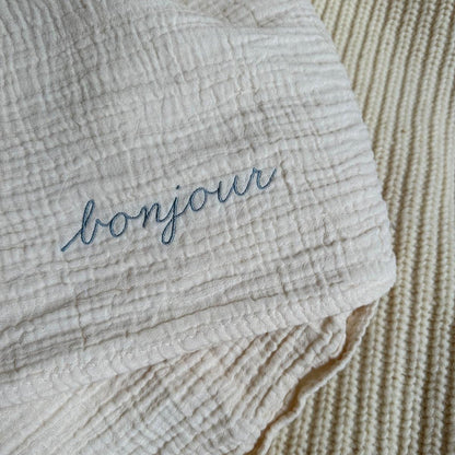 Bonjour Swaddle Towel Blue