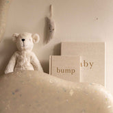 Bump: A Pregnancy Story pregnancy journal, open to an inside page with prompts to fill in