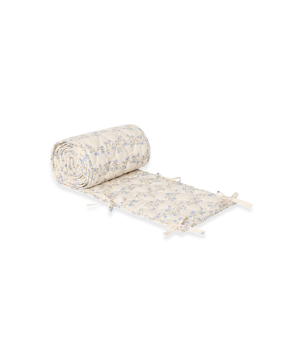 Satin Quilted Crib Bumper Bell Flower