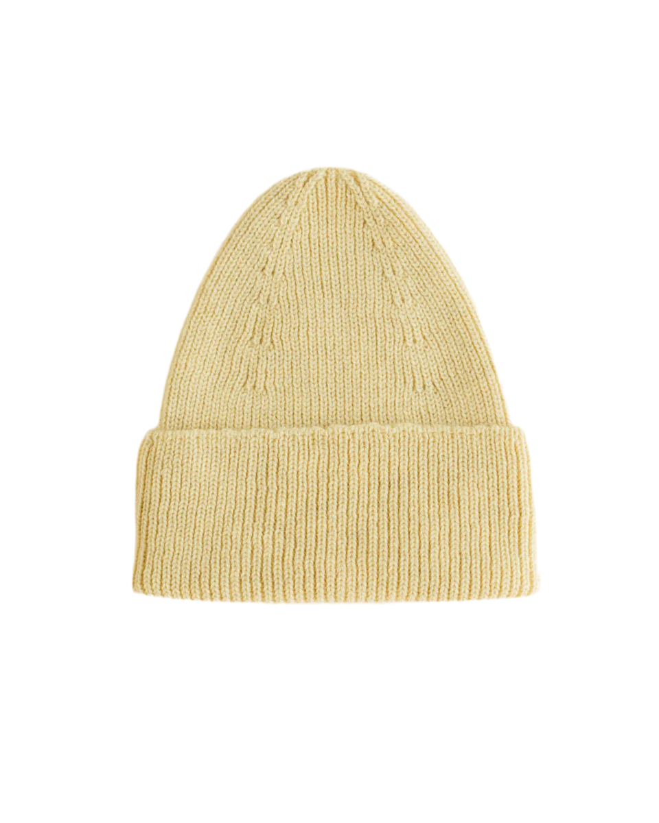 Fonzie Merino Beanie Licht Geel