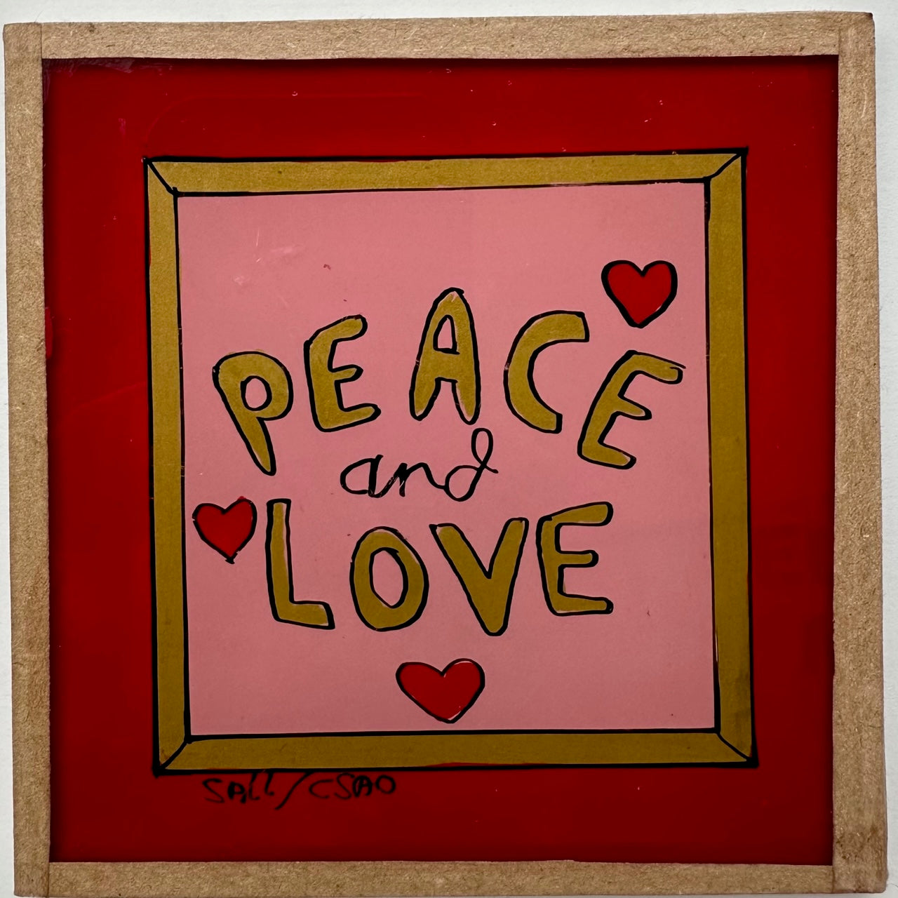 Peace and Love Painting - Mini