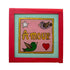 Decorative sign with birds, heart, and &