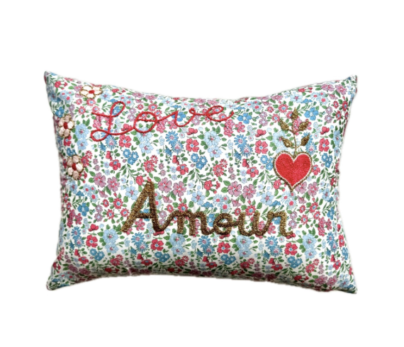 Kussentje Amour Pastel Roze Blauw