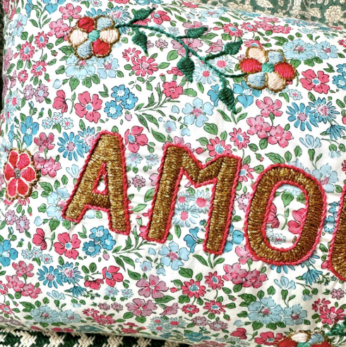 Kussentje Amour Pastel Roze Blauw