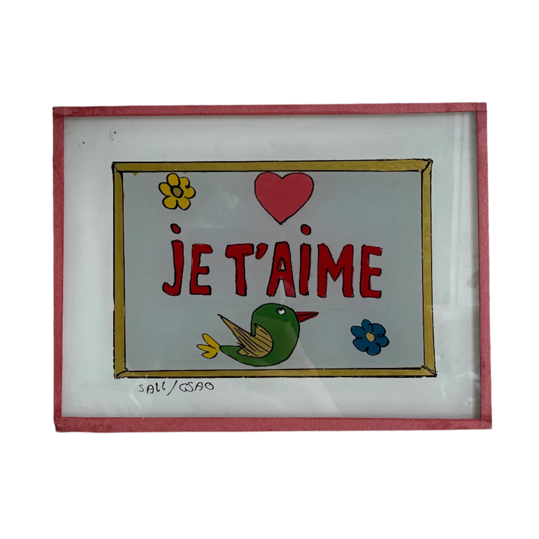Framed artwork with &
