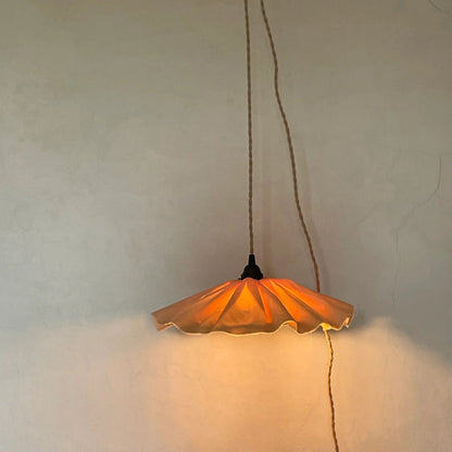 Close-up of Poppy Pendant Lamp - Rosa Salmon by Chamusquina
