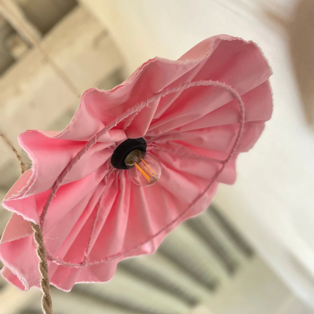 Poppy Pendant Lamp - Rosa Peony