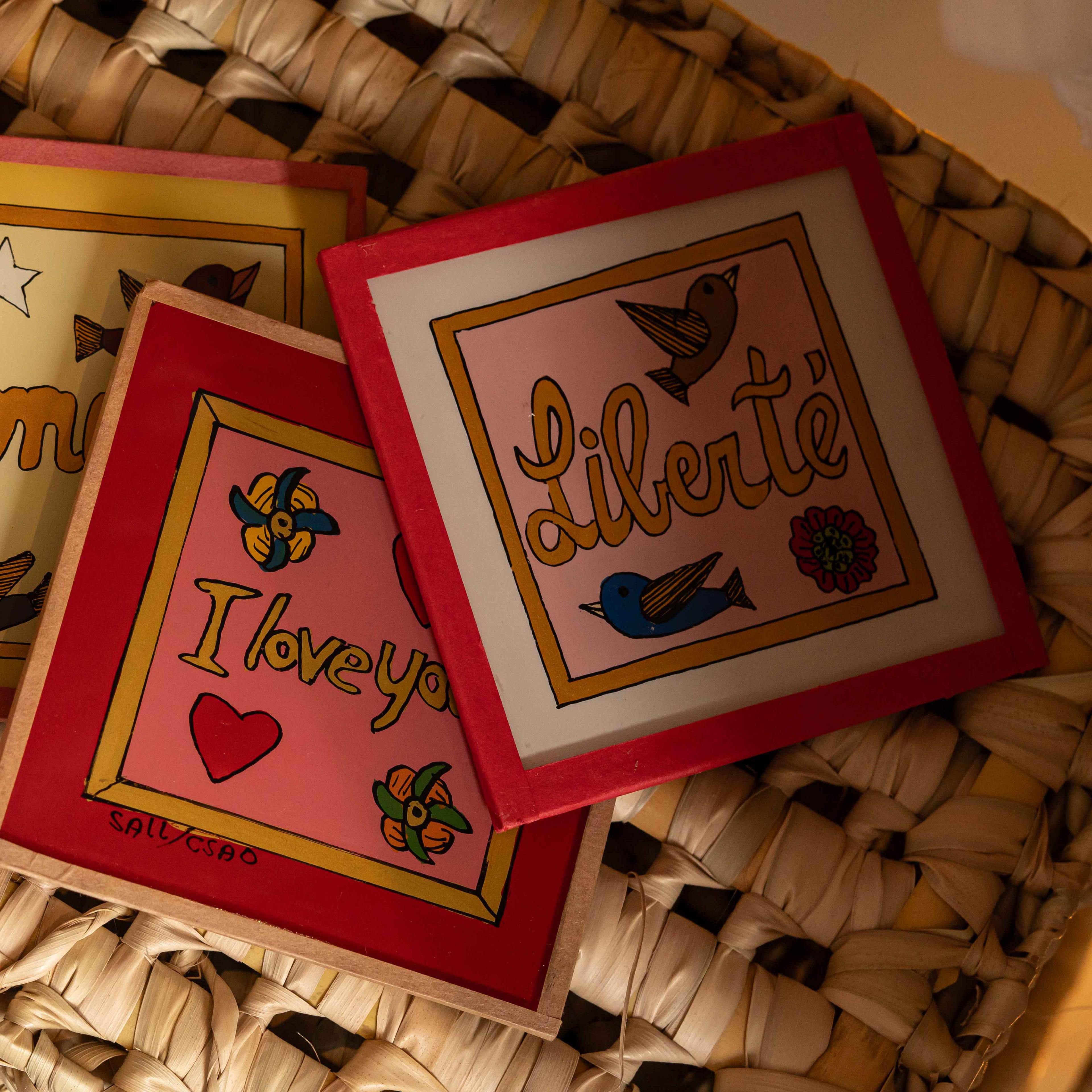 Liberté Painting Birds Pink - Mini