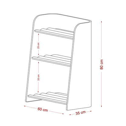 Gebogen boekenkast