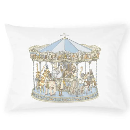 Satin Cushion Cover - Carousel Blue