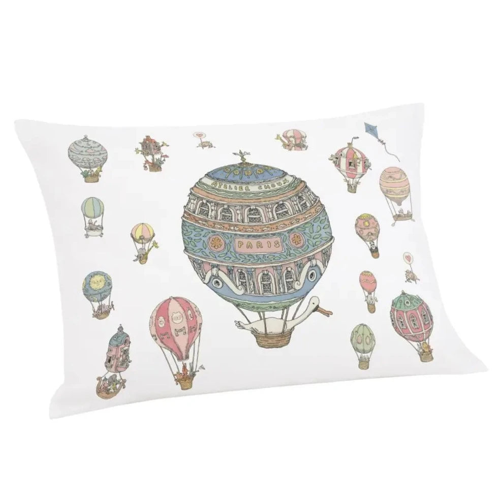 Satin Cushion Cover - Hot Air Balloons