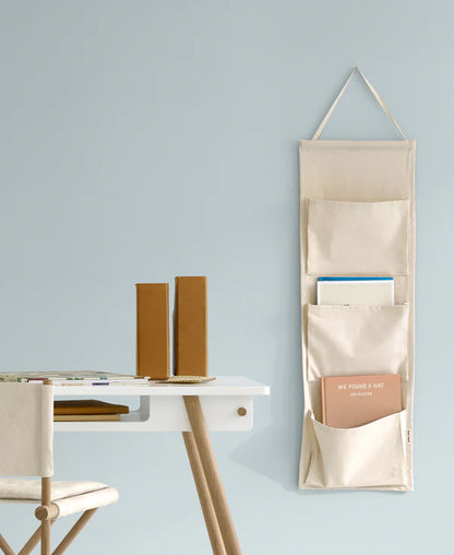Pippa Canvas Organiser by Dear April, styled in a nursery
