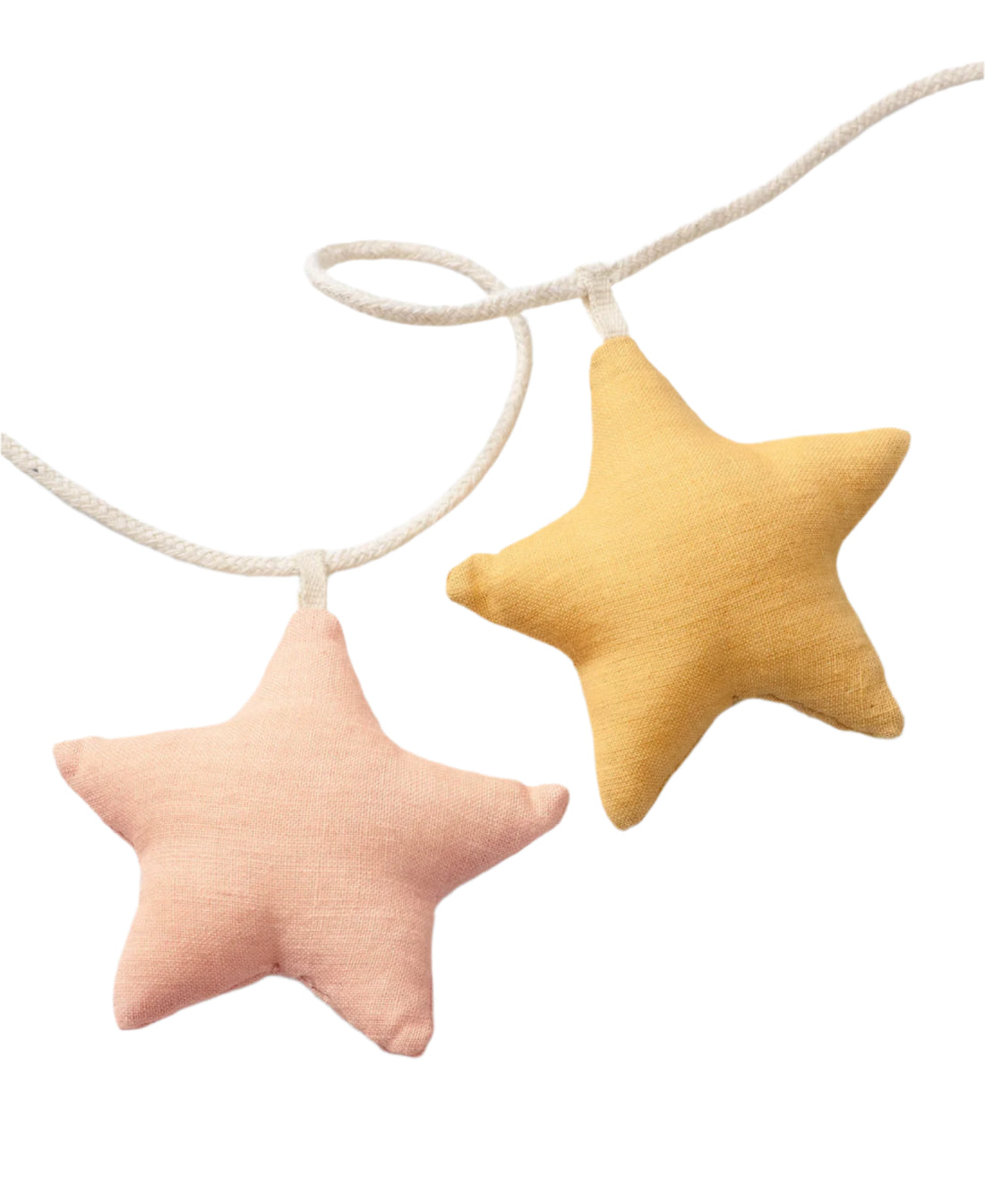 Stella Garland by Dear April, detail of the fabric stars