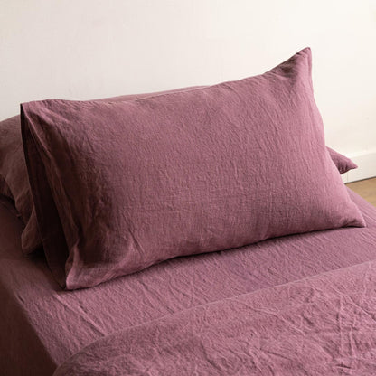Linen Pillow Cover Plum