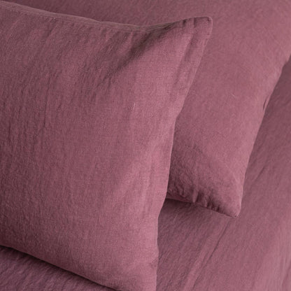 Linen Pillow Cover Plum