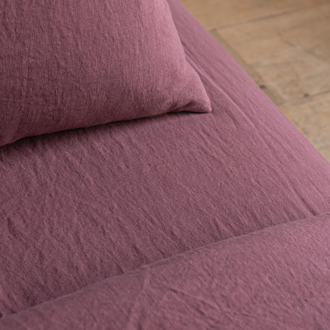 Linen Fitted Sheet Plume