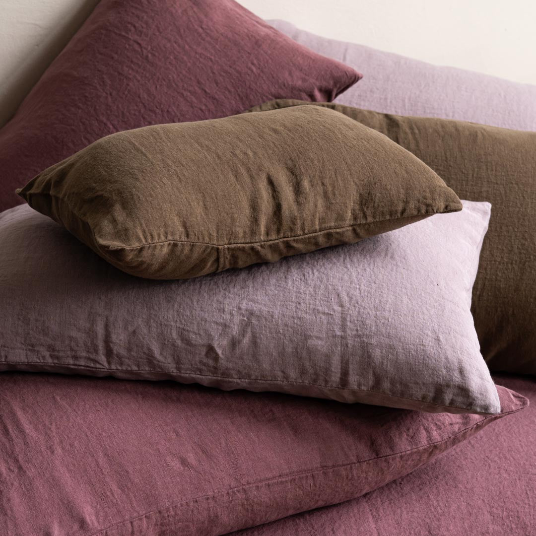 Linen Cushion Cover Mosswood 30x40