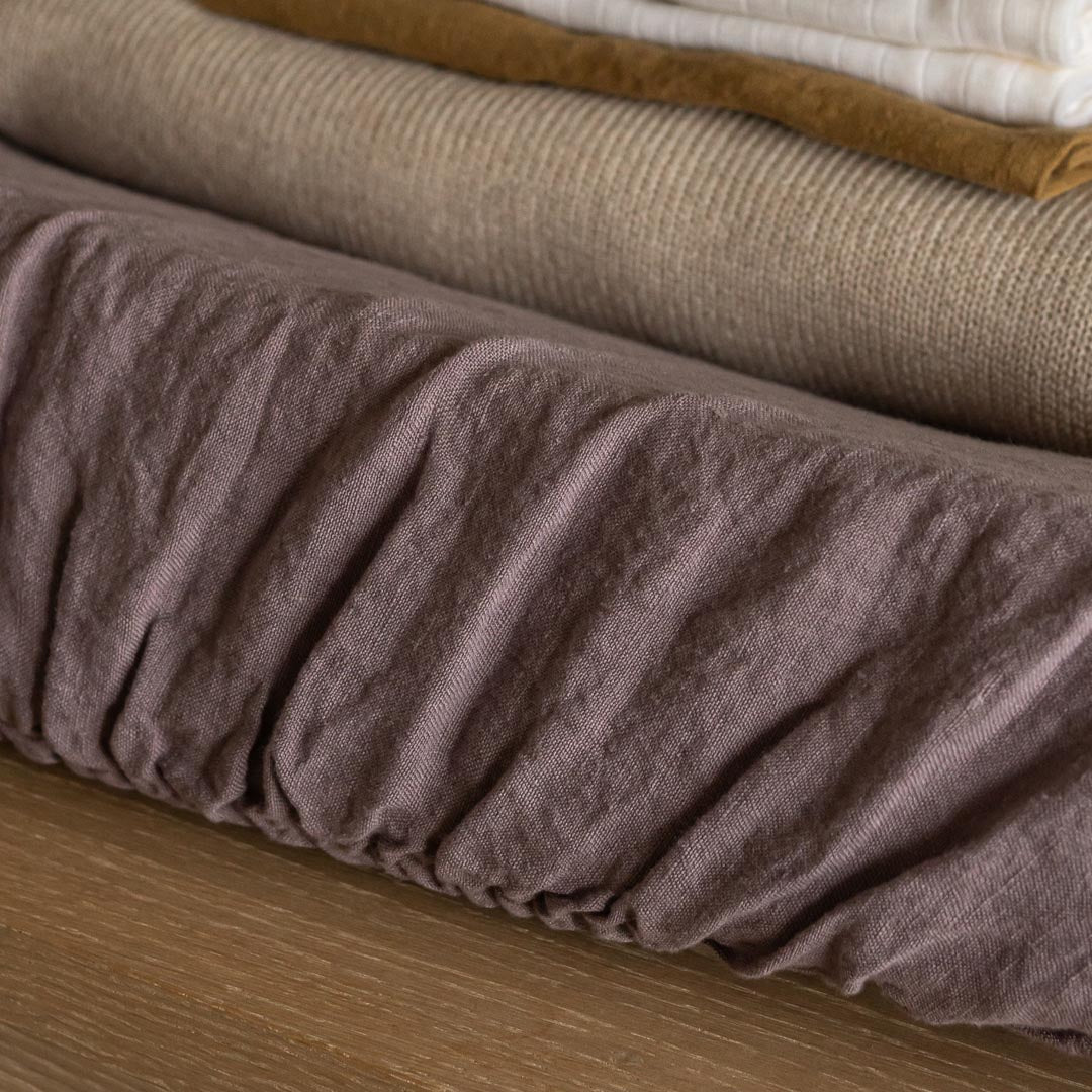 Linen changing pad cover Dusty Lilac