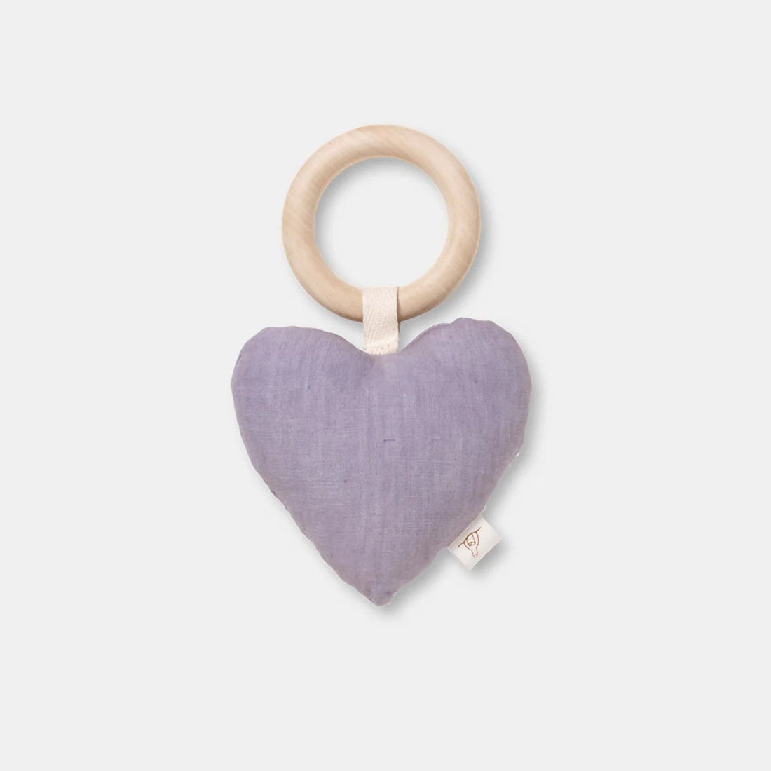 Heart Rattle Teether Lavender