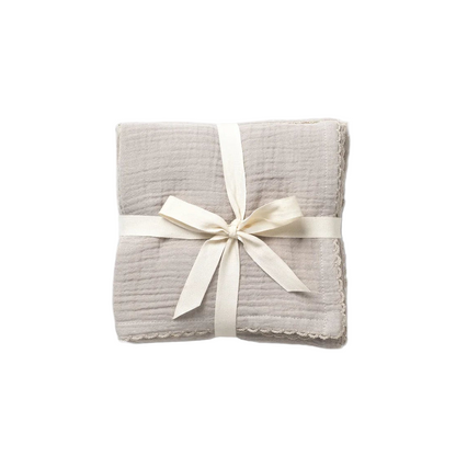 Muslin Cloth Set of 3 Mouse Grey