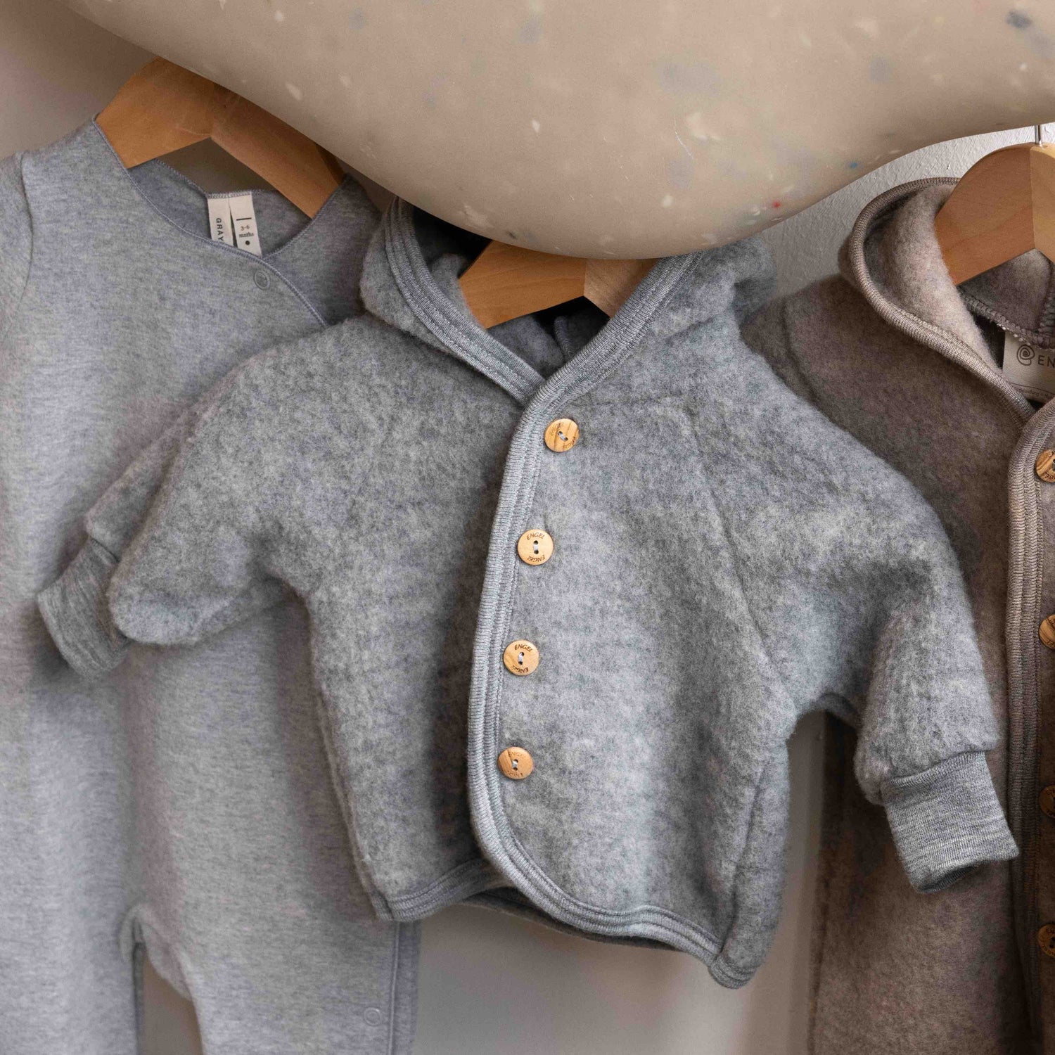 Wool Baby Jacket Grey