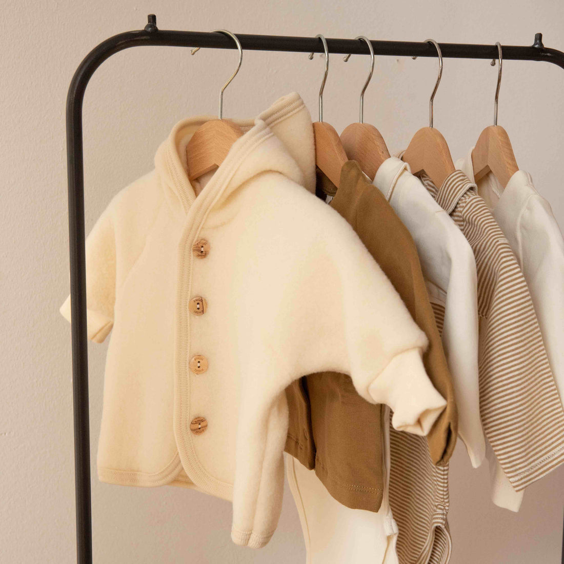 Wollen Fleece Baby Jasje Natural