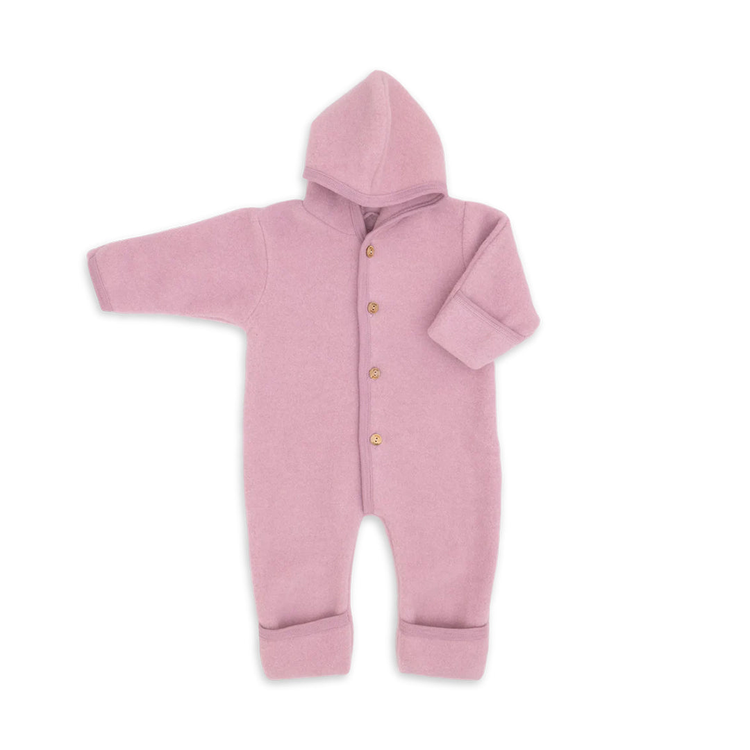 Wollen Fleece Babypakje Met Capuchon Rosewood