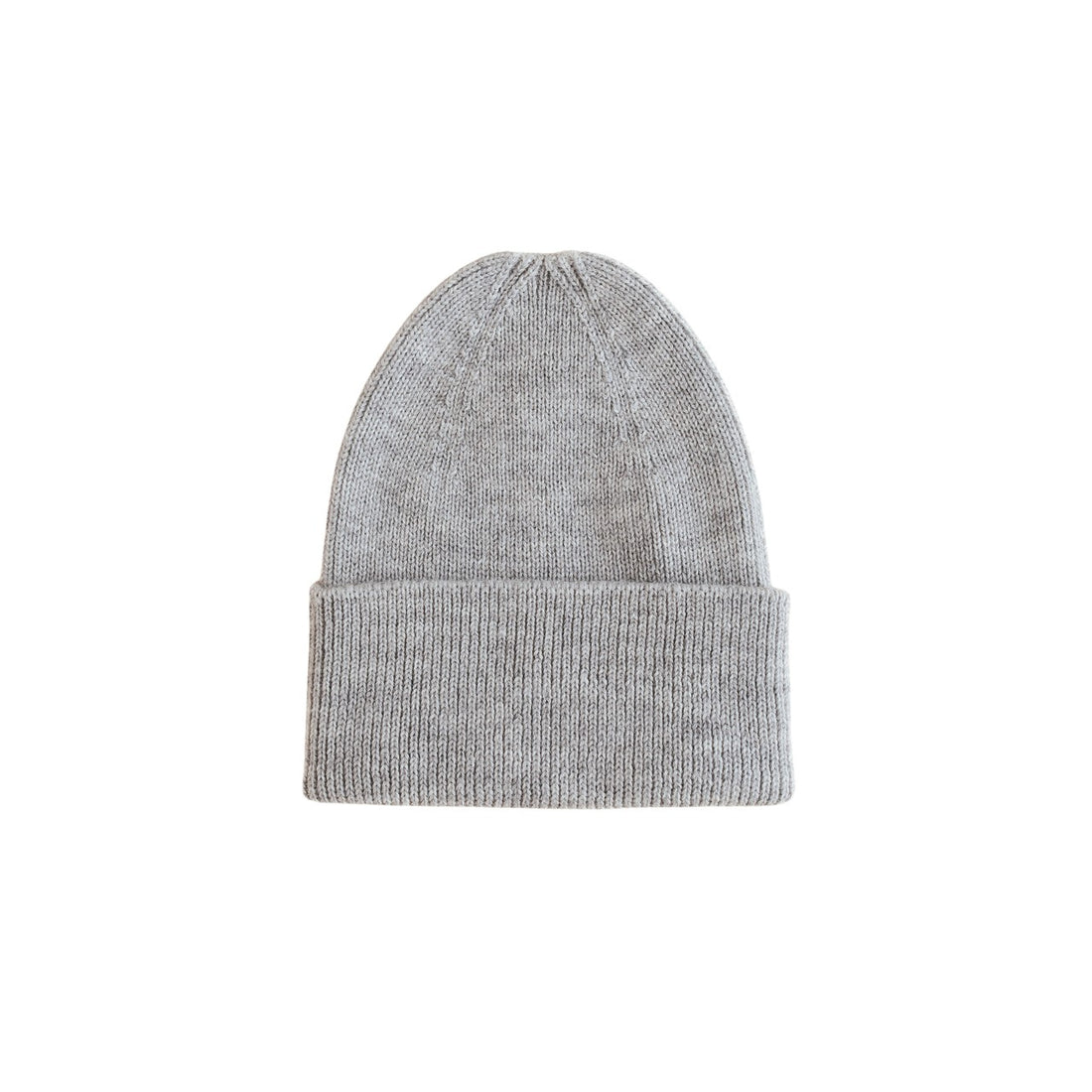 Hvid Fonzie Beanie Newborn Grey Melange – merino wool beanie