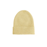 Hvid Fonzie Beanie Newborn Light Yellow – merino wool beanie