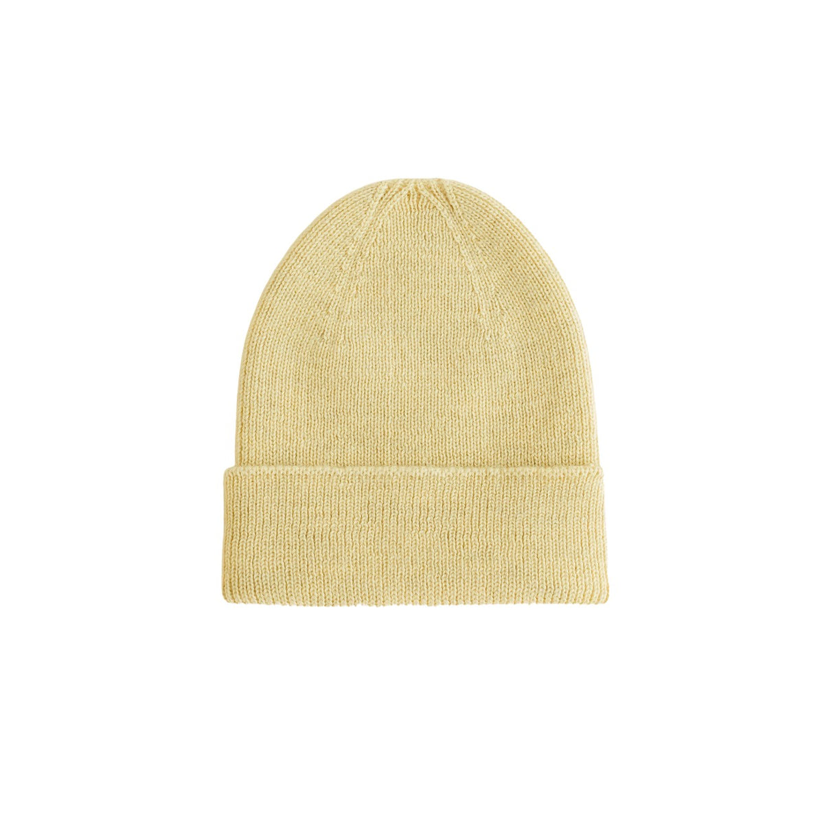 Hvid Fonzie Beanie Newborn Light Yellow – merino wool beanie