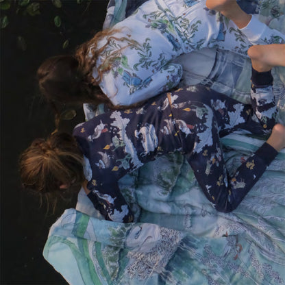 Reversible Quilted Blanket The Pond Dance