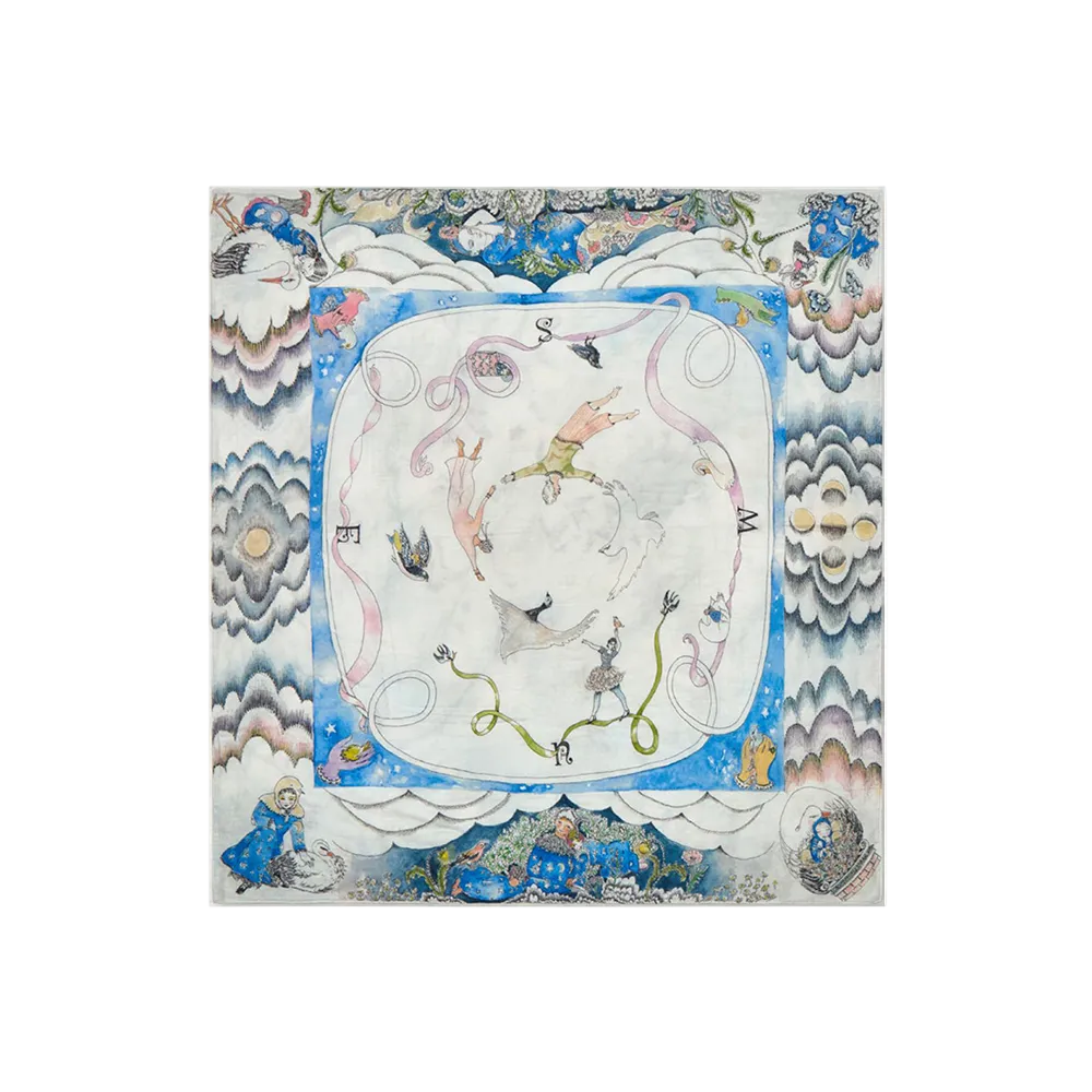 Reversible Quilted Blanket - Secret Skies