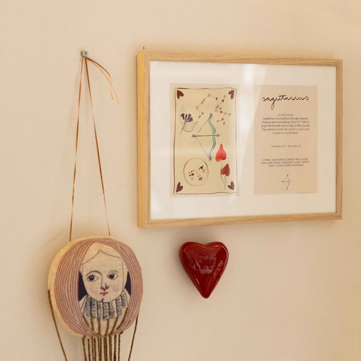 Framed Zodiac Sign Poster Double Sagittarius