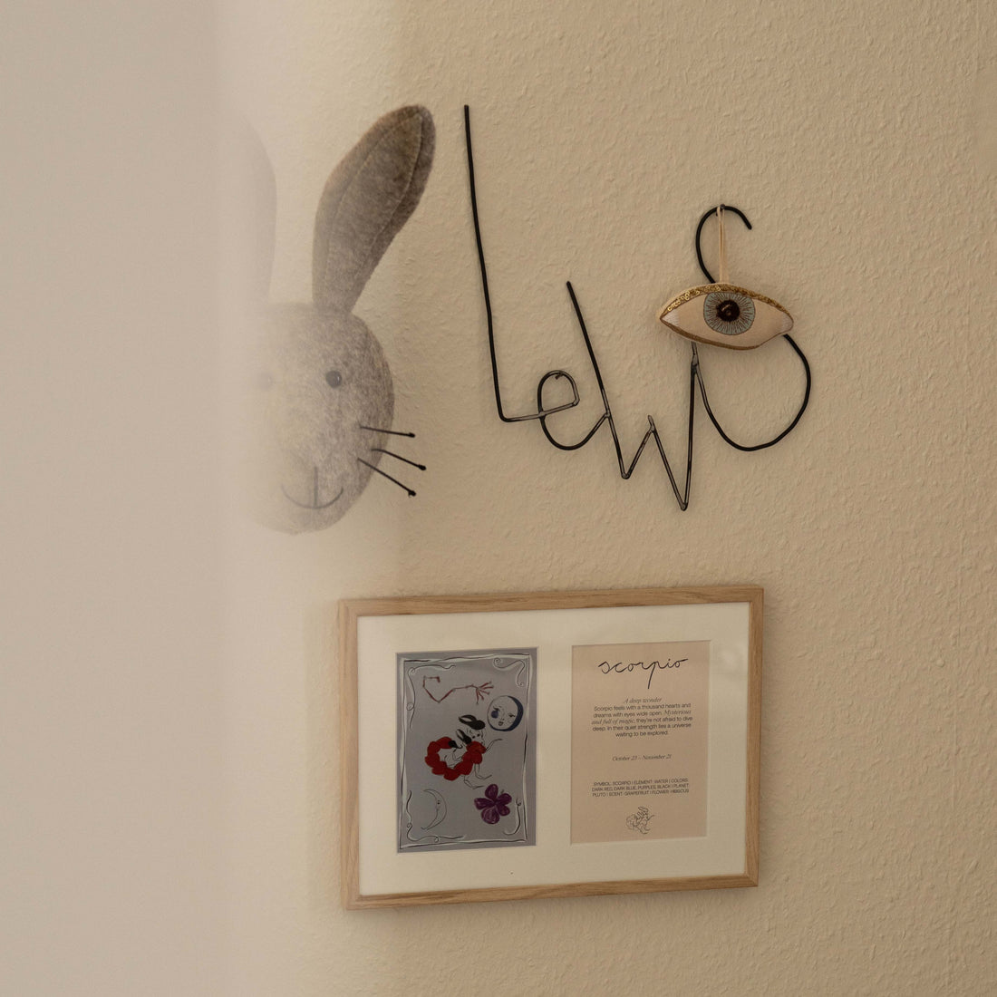 Framed Zodiac Sign Poster Double Scorpio