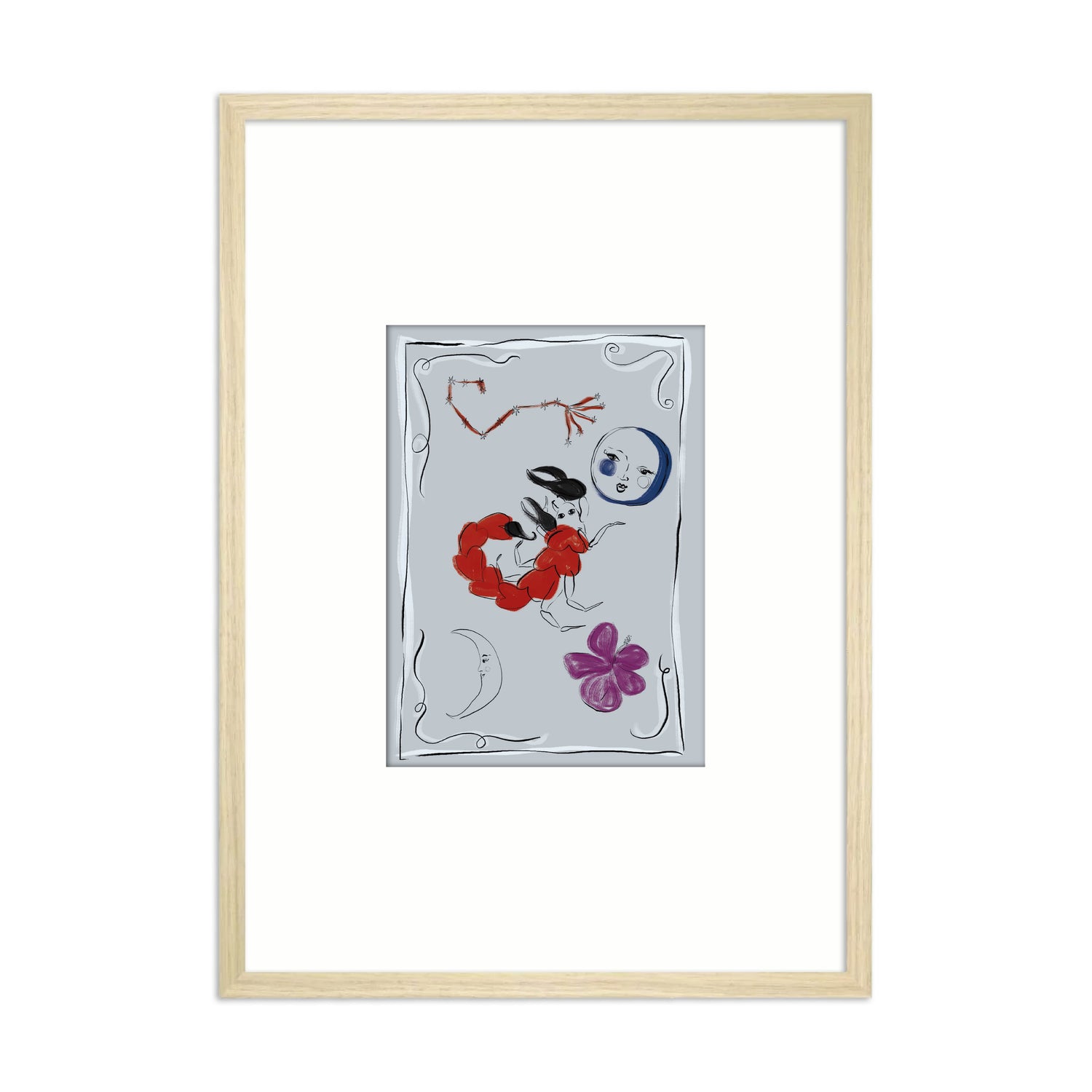 Framed Zodiac Sign Poster Scorpio