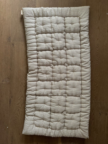 Linen Mattress Beige Checkered