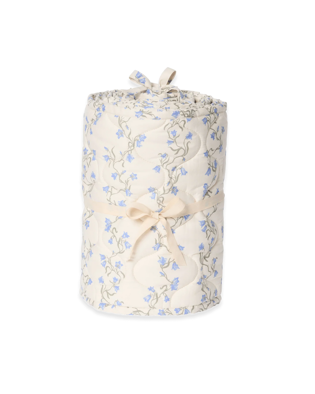 Satijnen Gewatteerde Wiegbumper Bell Flower