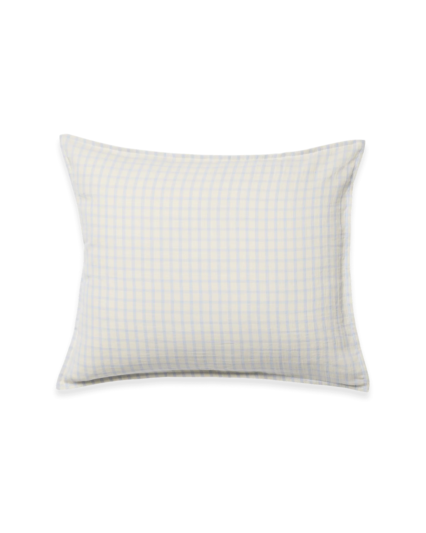 Muslin Pillowcase Gingham Sky