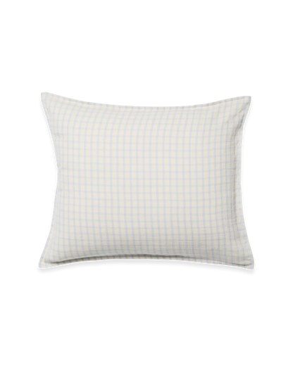 Muslin Pillowcase Gingham Sky